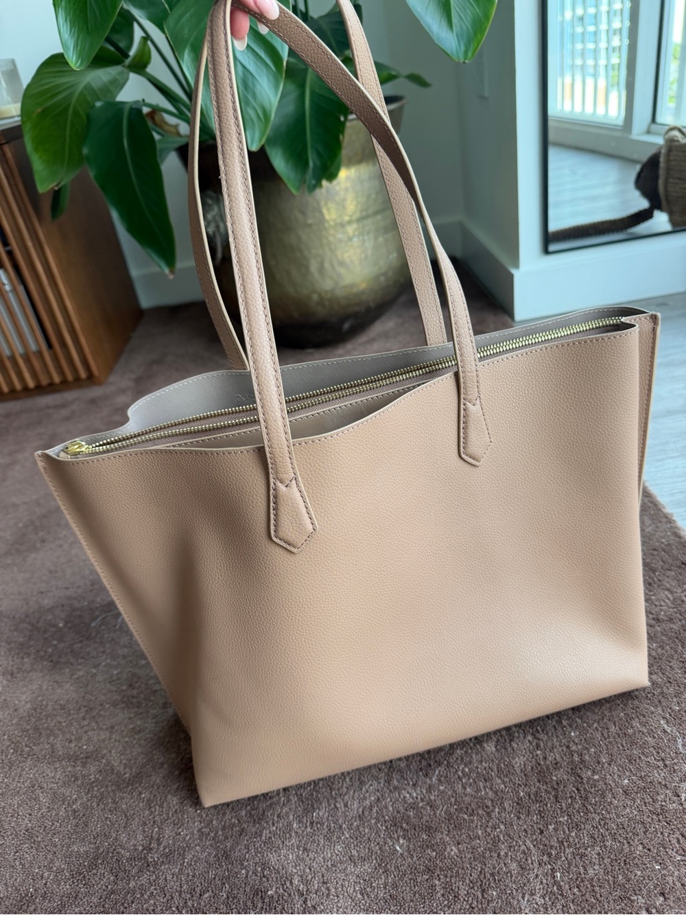 Leather Work Tote